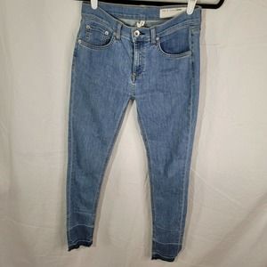 Rag and Bone Mid- Rise Ankle Skinny Light Wash 26